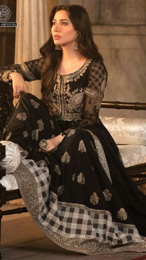 Mahira Khan Black Beauty Designer Summer Dresses Pakistani Dresses
