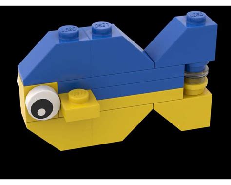 Lego Moc Blue And Yellow Fish By Manaies Rebrickable Build With Lego