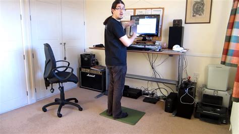Gaming a motorized desk also offers a wide surface for working. Jake Birkett demonstrating a motorised standing desk - YouTube