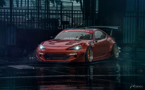 Subaru Brz Scion Fr S Toyota 86 Tuning Car Vehicle Rain