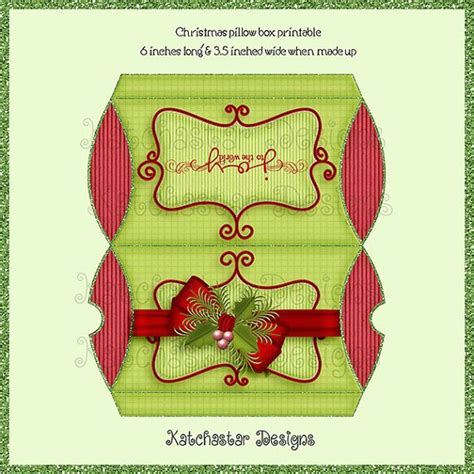 Christmas Printable Pillow Box Joy To The By Katchastardesigns 400