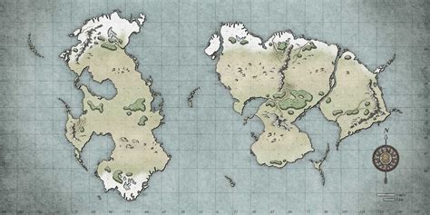 Blank Fantasy World Map