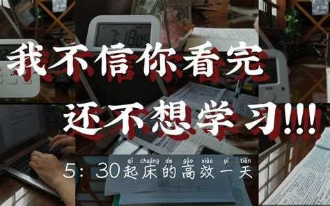 【超燃励志】我不信你看完还不想学习！！！5：30起，不算太晚 哔哩哔哩