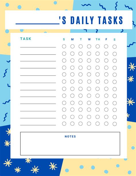Free Printable Daily Routine Checklist Template Daily My Xxx Hot Girl