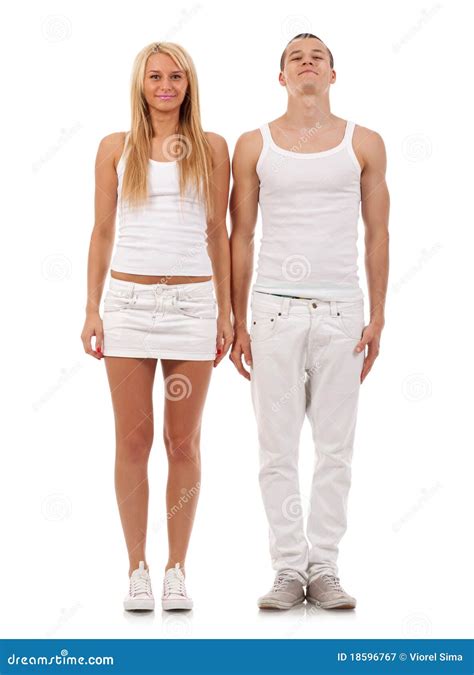 Young Couple Standing Next To Each Other Stock Image Image Of Conflict People 18596767