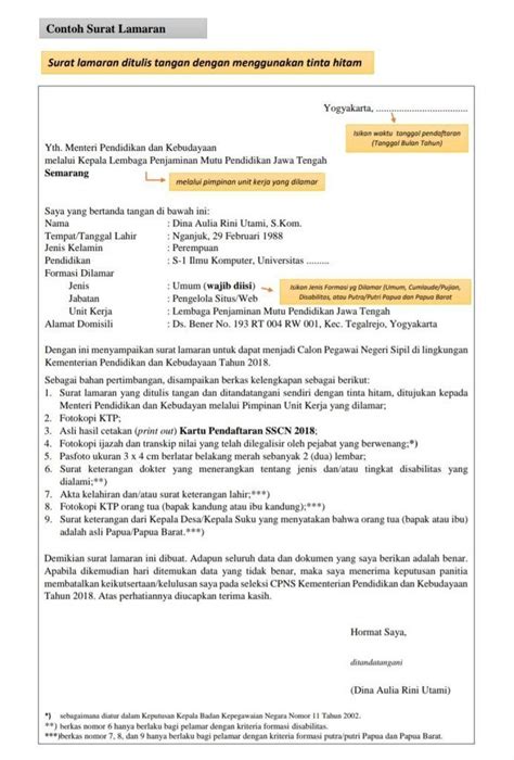 Surat lamaran kerja merupakan dokumen yang dimanfaatkan oleh pencari kerja untuk memberikan informasi tertulis secara lengkap kepada perusahaan yang sedang membuka bagian pembuka surat lamaran kerja jakarta, 20 januari 2020 perihal: 4 Contoh Surat Lamaran CPNS 2020 Resmi (Format dari ...