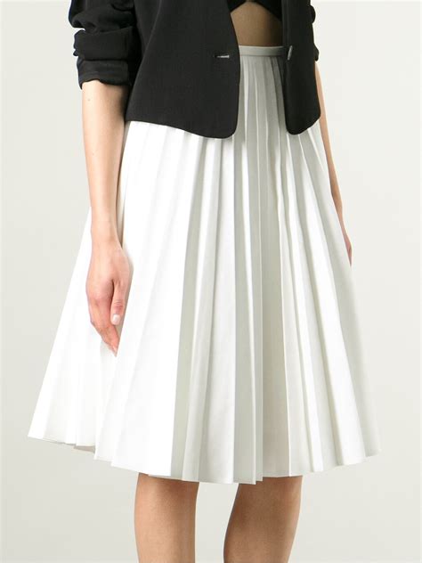 White Pleated Skirt Dress Ala