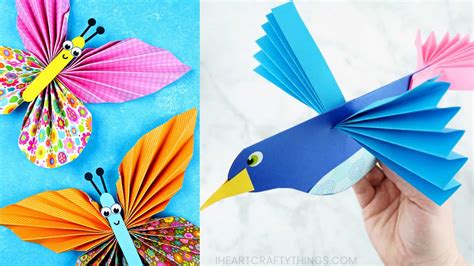 7 Easy Kids Accordion Fold Paper Crafts - diy Thought