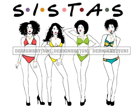 Sistas Afro Girl Bikini Party Black Queen Nubian Best Friends Etsy