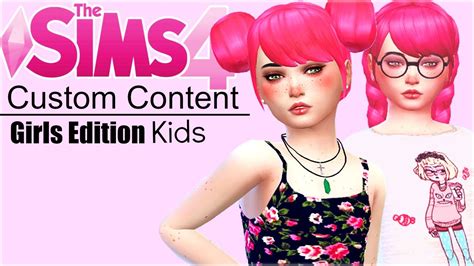 The Sims 4 Custom Content Kids Girls Youtube