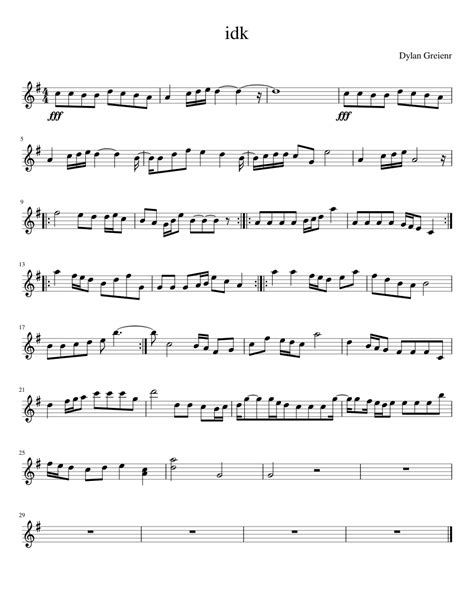 I Made This Sheet Music For French Horn Solo