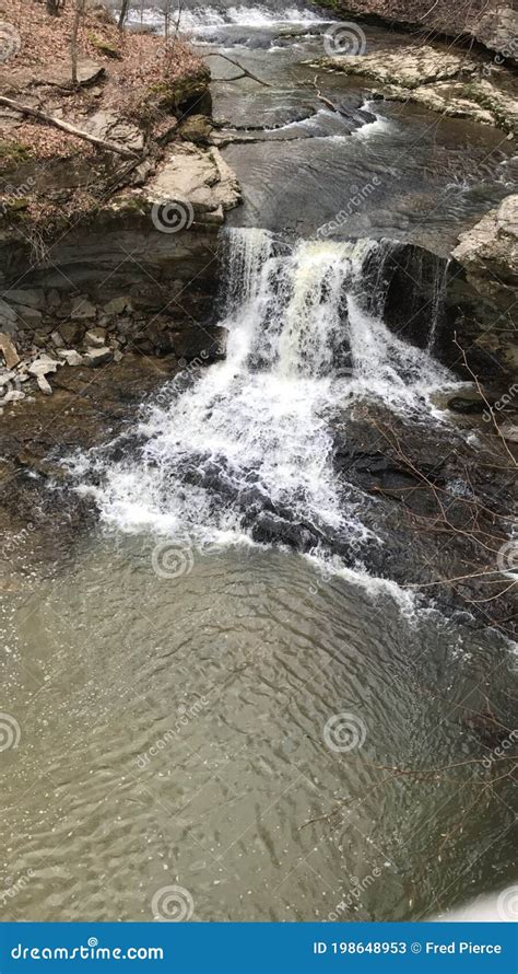 Waterfall In The Limestone Stock Image Image Of Limestone Flowing