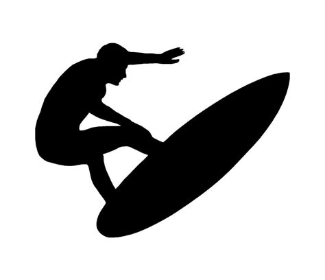 Surfer Silhouette Surfing Wave Car Sticker Decal Graphic Vinyl Label V1