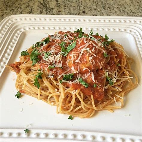 Spaghetti And Turkey Meatballs Recipe Food Network Recipes Turkey