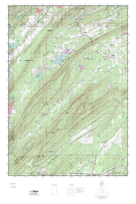 Mytopo Vandiver Alabama Usgs Quad Topo Map
