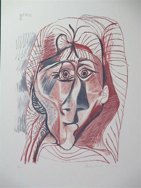 Sold Price Pablo Picasso Marina Picasso Visage De Femme De Face