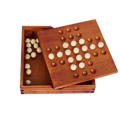 Buy Tffr Wooden Marble Solitaire Board Game Adults And Children Jumping