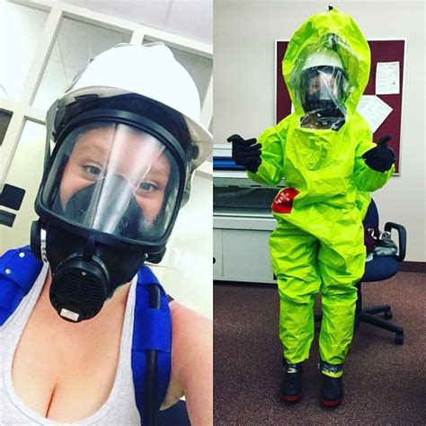 Girl Firefighter Gas Mask Girl Hazmat Suit Respirator Mask Ffm