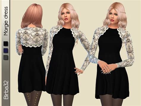 Margie Dress By Birba32 At Tsr Sims 4 Updates Dresses Sims 4