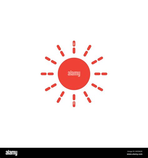 Sun Hot Icon Graphic Design Template Illustration Stock Vector Image