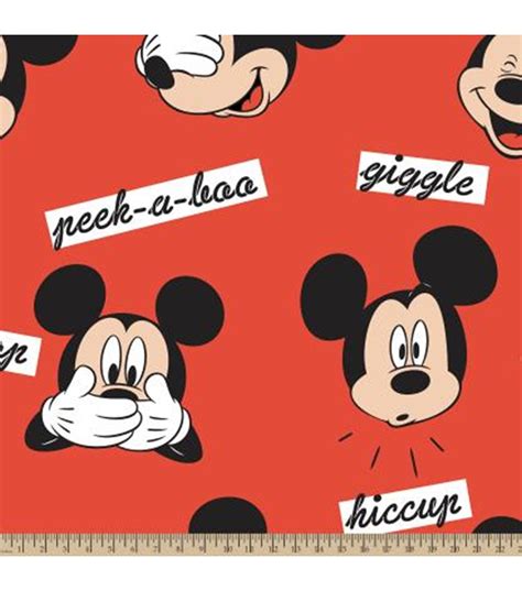 Disney Mickey Mouse Fleece Fabric Mickey Word Play Joann