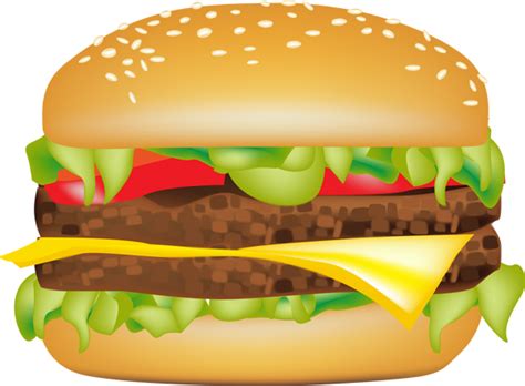 Transparent Background Hamburger And Fries Clipart Delantalesybanderines