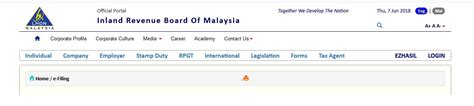 Lembaga hasil dalam negeri, malaysia (lhdnm) tidak akan bertanggungjawab sekiranya sijil ini digunakan oleh pelanggan ke atas aplikasi elektronik selain daripada aplikasi lhdnm ini. ez.hasil.gov.my eFiling/ Filing Income Tax Return Online ...