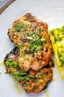 Grilled Chicken Thighs with Chimichurri - Our Happy Mess