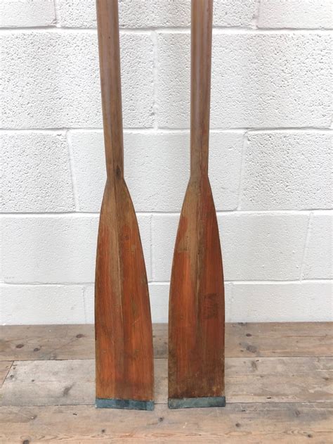 Pair Of Antique Wooden Rowing Oars 700914 Uk