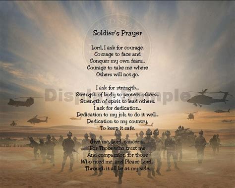 Soldiers Prayer Sentimental Print Perfect For Framing Etsy