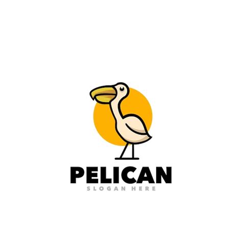 Premium Vector Pelican Mascot Simple Logo Design