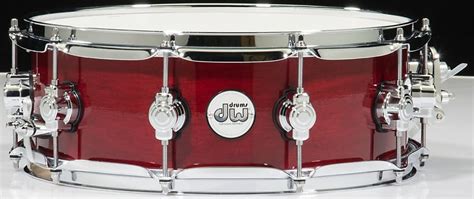 Dw Design Series 55x14 Maple Snare Drum Cherry Stain Reverb