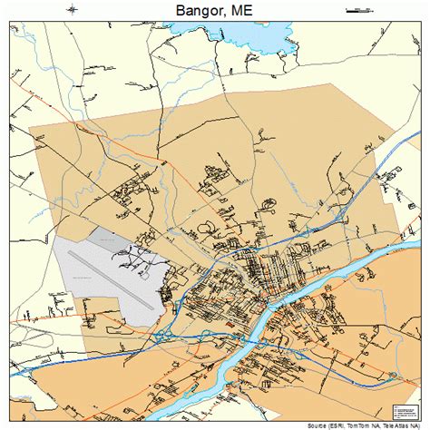 Bangor Maine Street Map 2302795