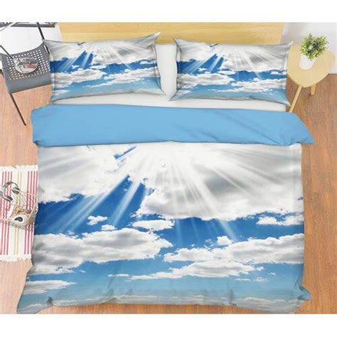 Double 3d White Clouds 178 Bed Pillowcases Quilt On Onbuy