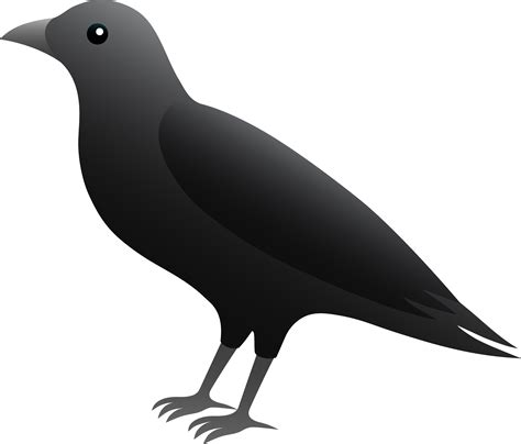 Black Crow Illustration Free Clip Art