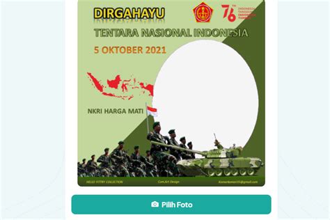 Link Download Twibbon Hari Tentara Nasional 5 Oktober 2021 Pasang
