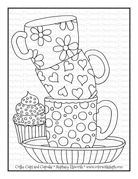 Coffee Cup Coloring Page ~ Coloring Pages World