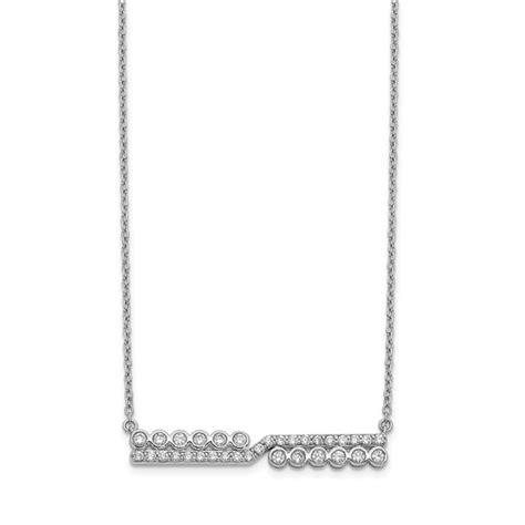 Buy 14k White Gold 492ct Diamond Bar Necklace 18 In Apmex