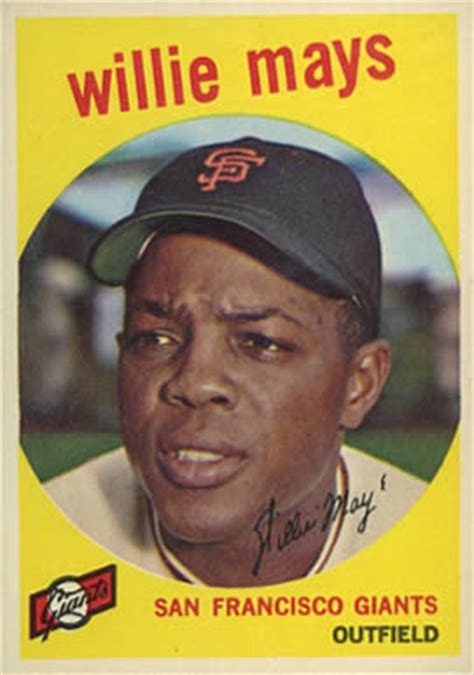 Maybe you would like to learn more about one of these? 1959 Topps Willie Mays #50 Baseball Card Value Price Guide