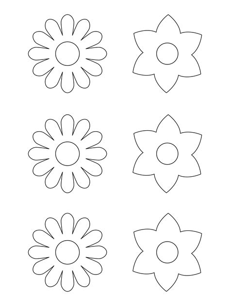 10 Best Paper Flower Templates Printable Free Flower Templates