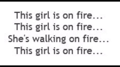 Girl On Fire Alicia Keys Lyrics Youtube