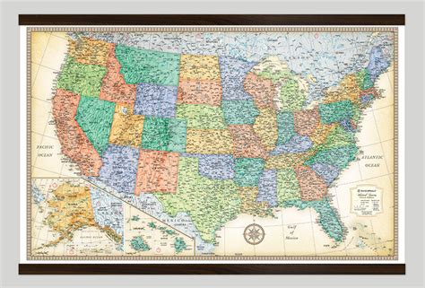 Rand Mcnally Us Classic Wall Map The Map Shop