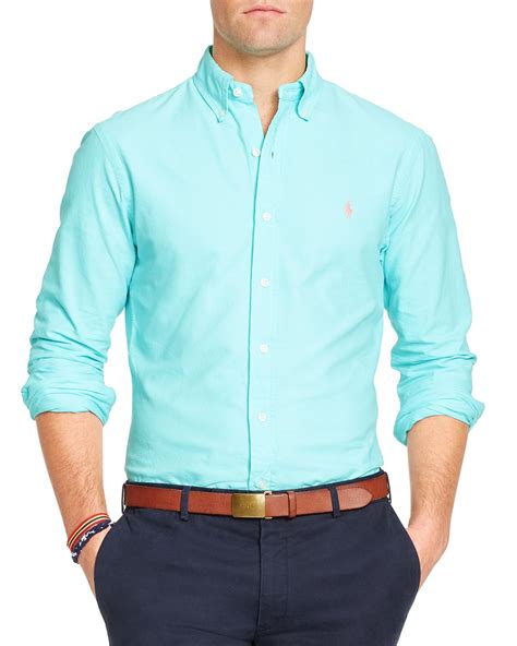 Ralph Lauren Polo Oxford Shirt Slim Fit In Blue For Men Lyst