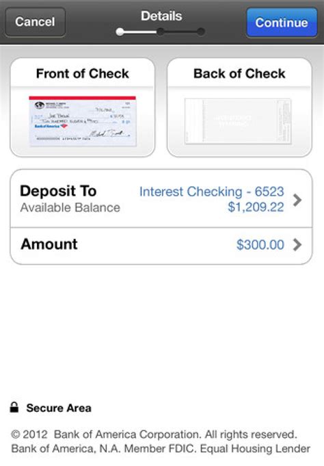 But you can transfer money between a confirmation email is sent the moment a deposit is successfully received. Bank of America Adds Mobile Check Deposit to iOS App ...