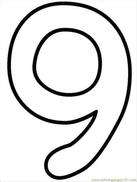 The Number 9 Colouring Pages Coloring Home
