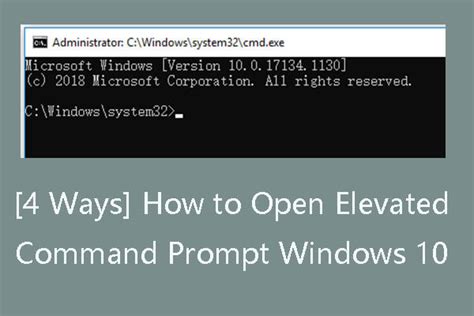 Elevated Command Prompt Windows 10