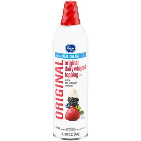 Kroger® Original Dairy Whipped Cream Topping 13 Oz Frys Food Stores