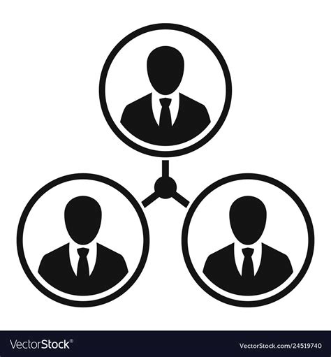 Business People Relation Icon Simple Style Vector Image