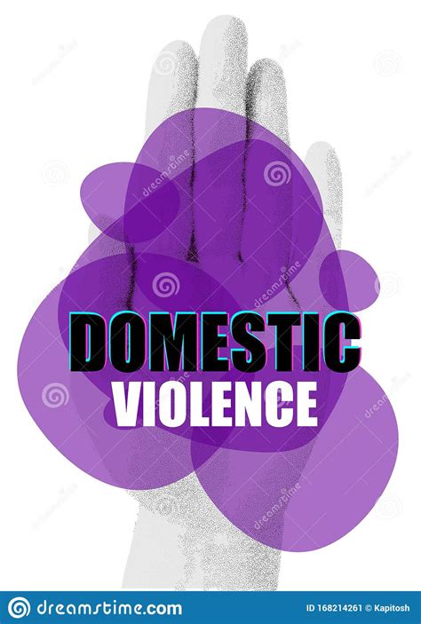 Domestic Violence Pop Art Banner On Yellow Background