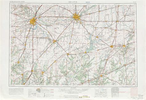 Decatur Topographic Map Il Usgs Topo 1250000 Scale